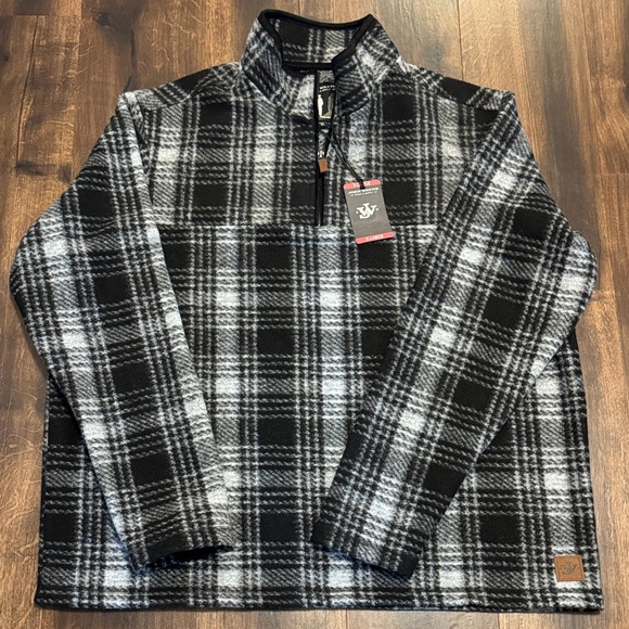 John Wayne Other - John Wayne Plaid Pullover Fleece 1/4 Zip NWT